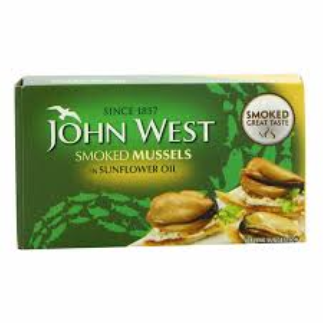 JOHN.W SMOKED MUSSLES IN S/FLOWER OIL 85G